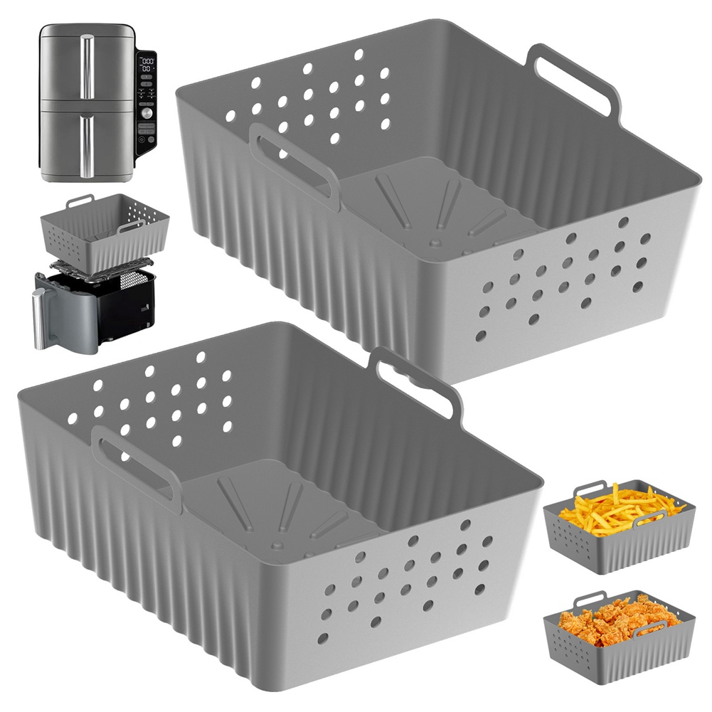 NEW HOT In Stock-2PCS Air Frye - Air Fryer Silicone Pot Liner recension och pris