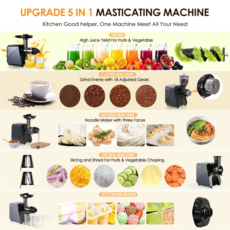 Commercial Multifunctional Col - Electric Slow Juicer Cold Press recension och pris