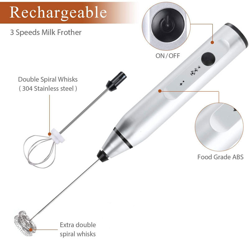 Mini Electric Handheld Milk Fr - Portable Blender Usb Rechargeable recension och pris