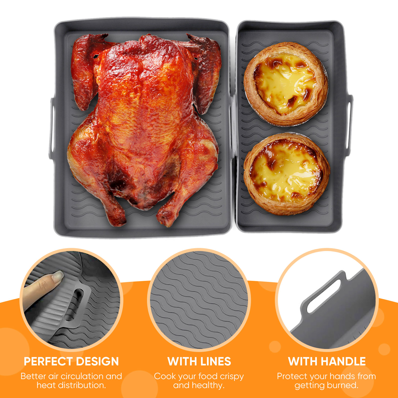 2pcs Set Silicone Air Fryer Ma - Air Fryer Silicone Pot Liner recension och pris